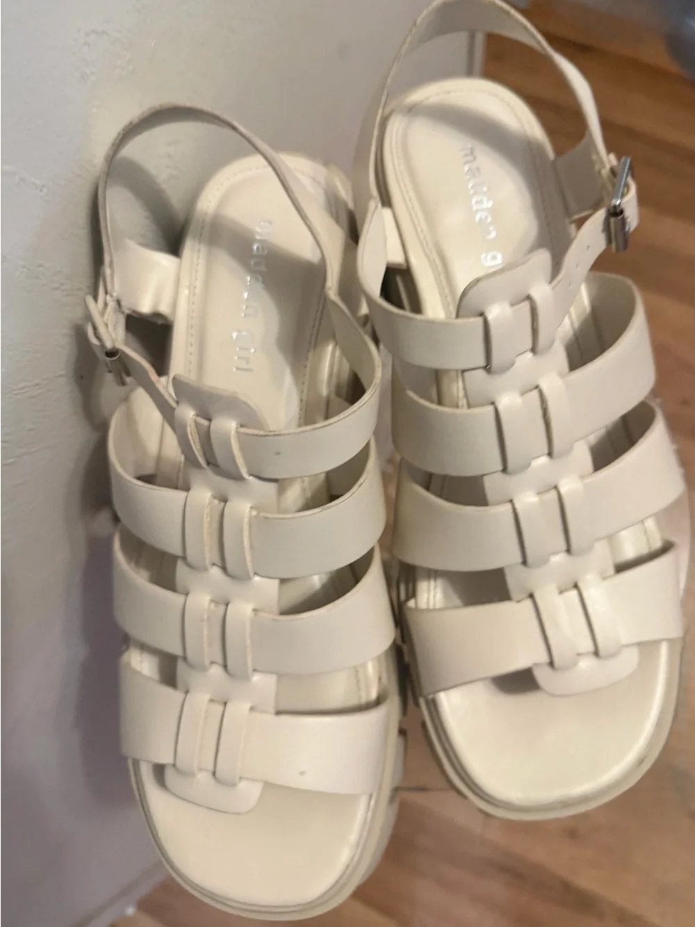 Madewell White Chunky Platform Espadrille Sandals